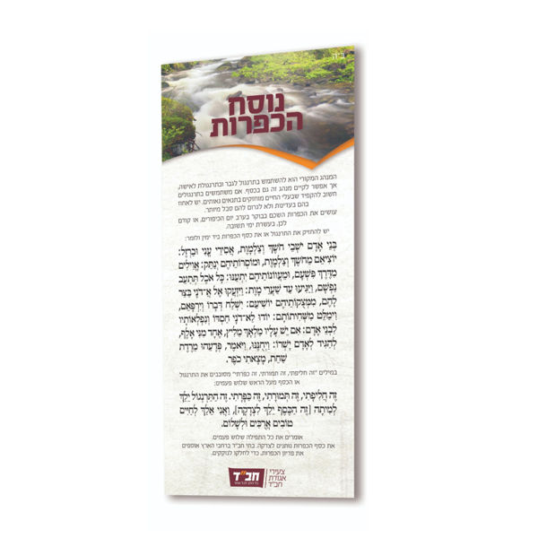תמונה של עלון - נוסח כפרות